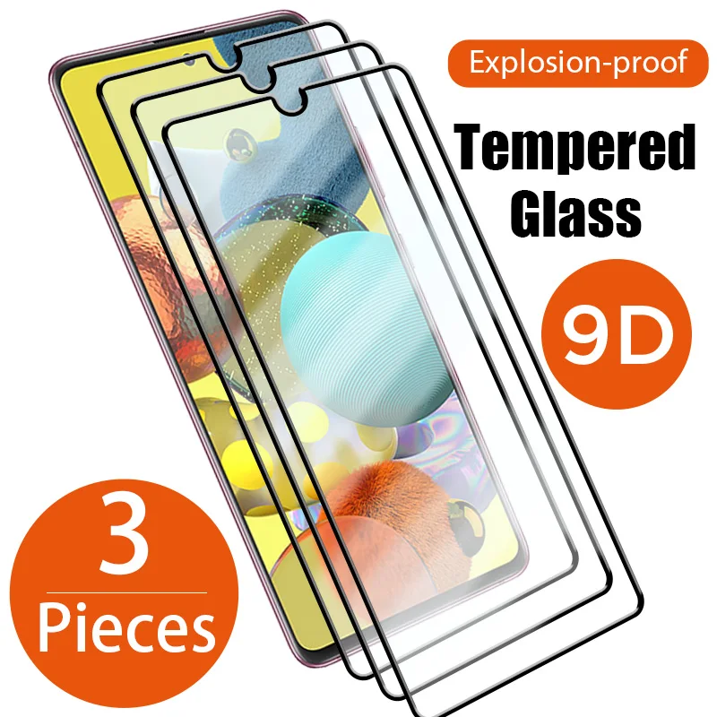 3Pcs Volledige Cover Glas Voor Samsung Galaxy A51 A71 A12 A21 A31 A41 A11 Screen Protector Voor Samsung A50 a70 A40 A30 A20 A10 Glas