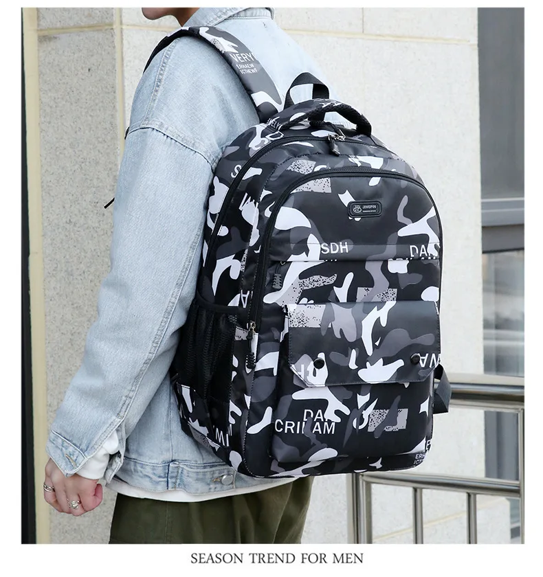 Große Kapazität Mittlere Und Oberschule Student Rucksack Trend Casual Reise Rucksack frauen Blumen Druck Doppel Schulter Taschen – Detail 23
