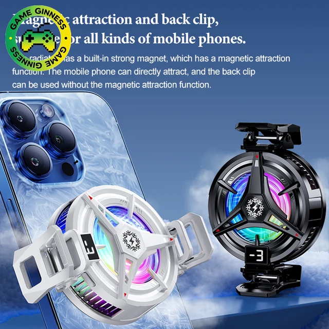 TL07  Magnetic Fan  For Phone ICE Cooling Universal Rechargeable Mobile Phone Cooler Long Lasting Stronger Cooling Fan 1
