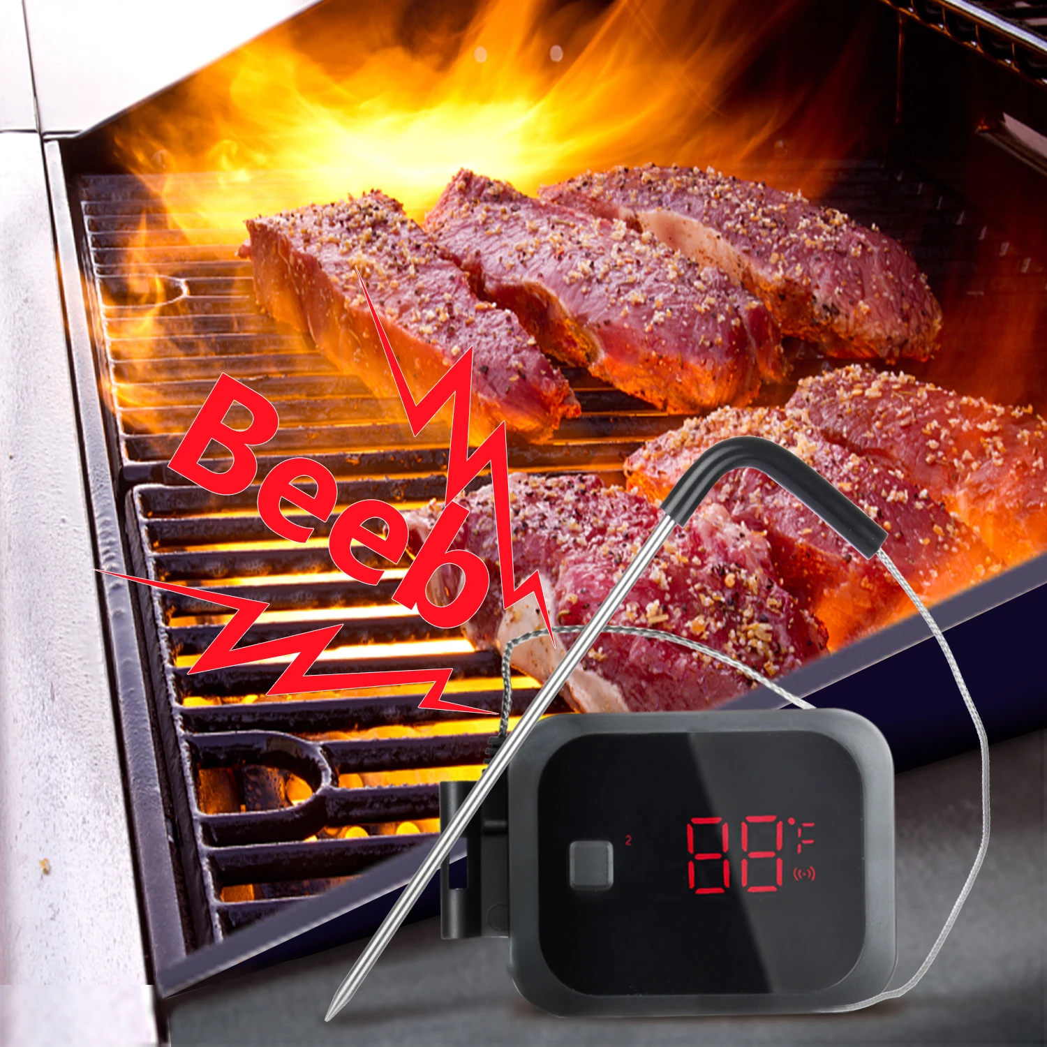 INKBIRD Vacuum Sealer INK-VS01 and Bluetooth Meat Thermometer IBT-4XS Bundle