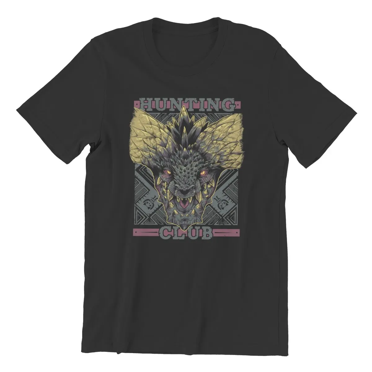Unisex Hunting Club Nergigante Cotton Leisure T-Shirt – RPG Game Inspired Summer Tee