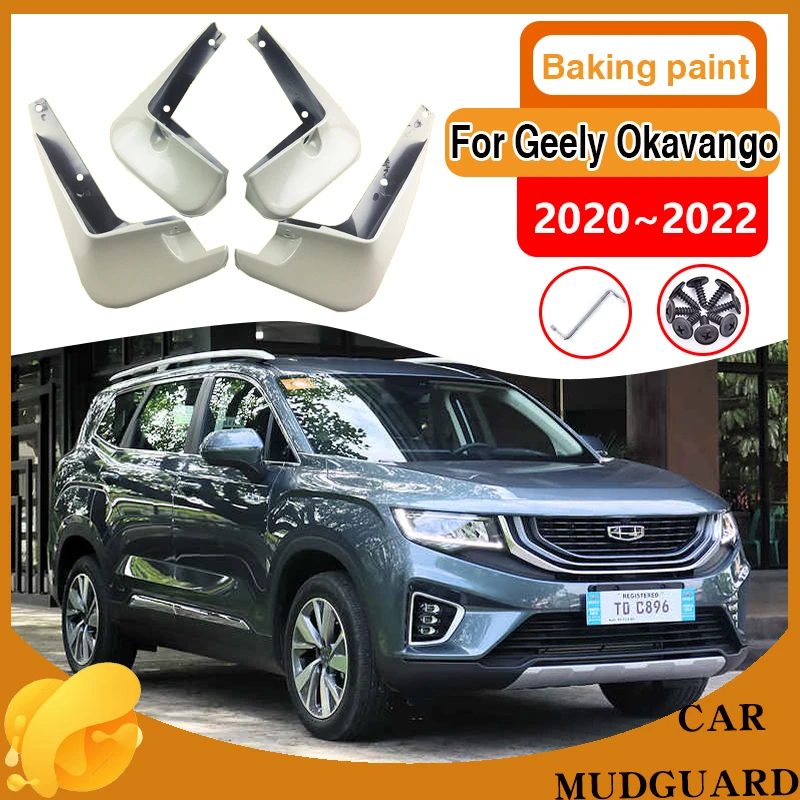 

Car Mud Flaps for Geely Okavango VX11 Accessories 2020~2022 Baking Paint Mudguards Splash Guards Wheel Fender Mudflaps Stickers