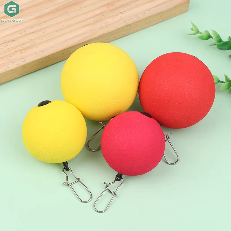 1Pc 50/63MM EVA 라운드 플로트 볼 폼 볼 눈길을 끄는 콩 소프트 낚시 플로트 부력 볼 야외 플로팅 낚시 태클