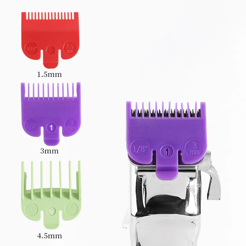 1.5/3/4.5mm Color Limit Combs Barbershop Cutting Guide Comb Plastic Hair Clipper Guards Attachment for Universal Hair Clipper