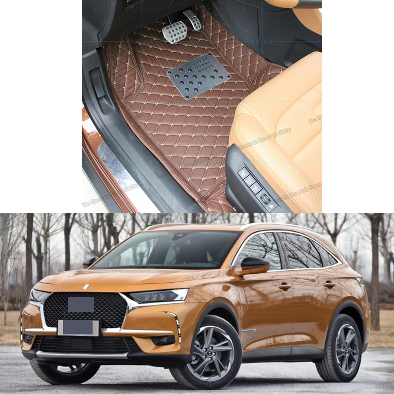 Кожаные автомобильные коврики для citroen ds7 ds 7 напольные ковер аксессуары