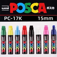 UNI-Ball POSCA Markers, 1pcs 8/17K Chisel Tip Paint Marker Pen for Large Backgrounds Rock Art Glass Graffiti Japanese Stationery 1