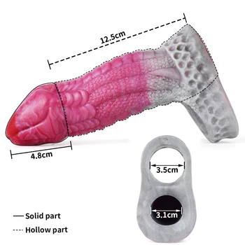 6.8 In Silicone Dragon Penis Extender Sleeve Vagina Stimulate Strap Cock Delayed Ejaculation Condom Adults Sex Toys For Men Gay 3