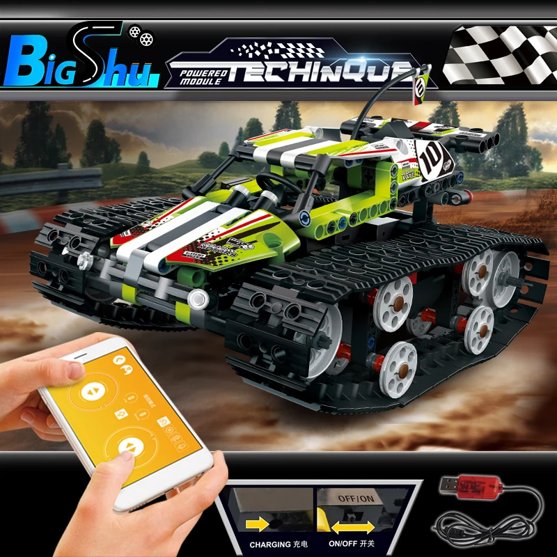 

Remote Control Tank Car Building Blocks Kit 410pcs Model Toys APP Programming RC Cars For Boys Girls Children's Gift