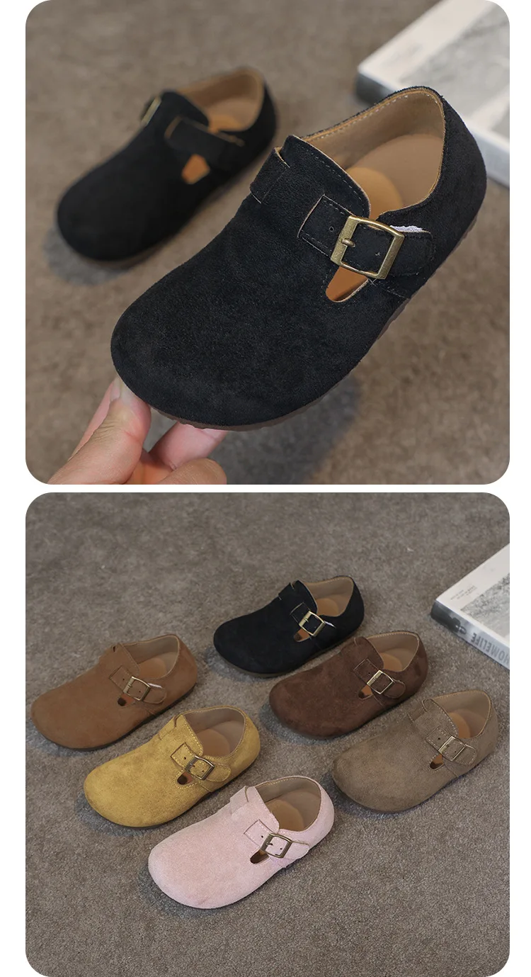 Kinder-Flachschuhe aus Wildleder für den Frühling Rutschfeste Weiche Sohle 2026 Brandneue Jungen- und Mädchen-Lederschuhe Retro Trendig – Detail 28