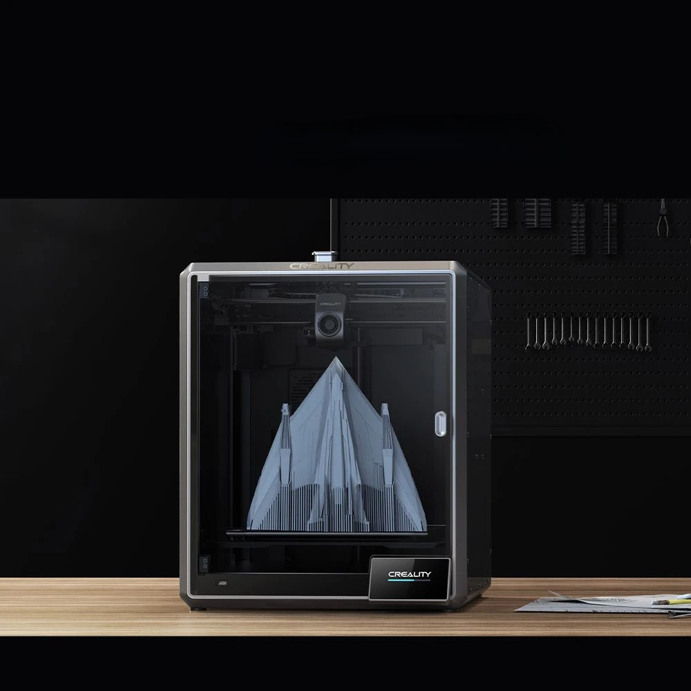 Drukarki 3D Creality K1 Max 600 mm/s Szybka wytłaczarka z podwójnym napędem bezpośrednim i 4,3-calowym kolorowym ekranem dotykowym Bezpośrednie drukowanie 2 Drukarki 3D Creality K1 Max 600 mm/s Szybka wytłaczarka z podwójnym napędem bezpośrednim i 4,3-calowym kolorowym ekranem dotykowym Bezpośrednie drukowanie - Image 2