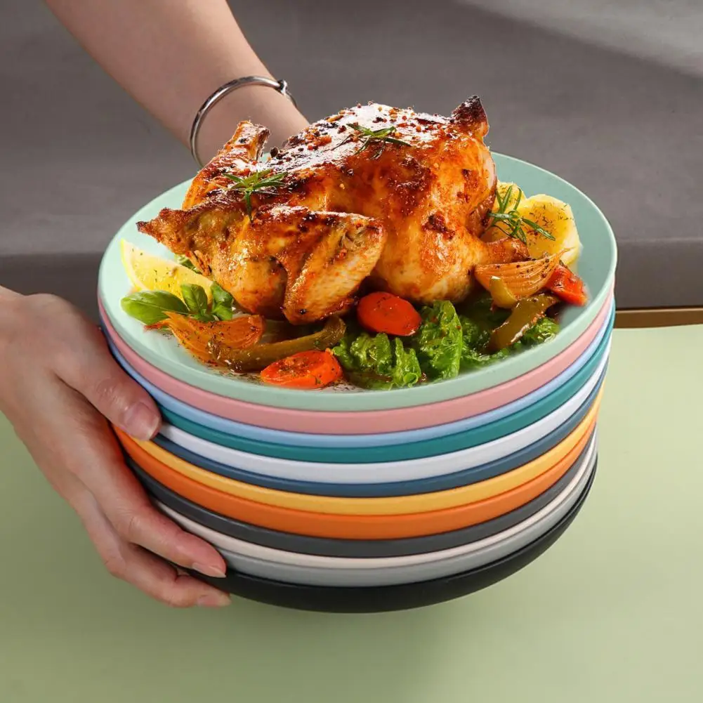 Durable Dinner Plates Bpa-free Dining Plates Eco-friendly Dinner Set for Occasions Bpa-free Microwave Safe Salad Pasta