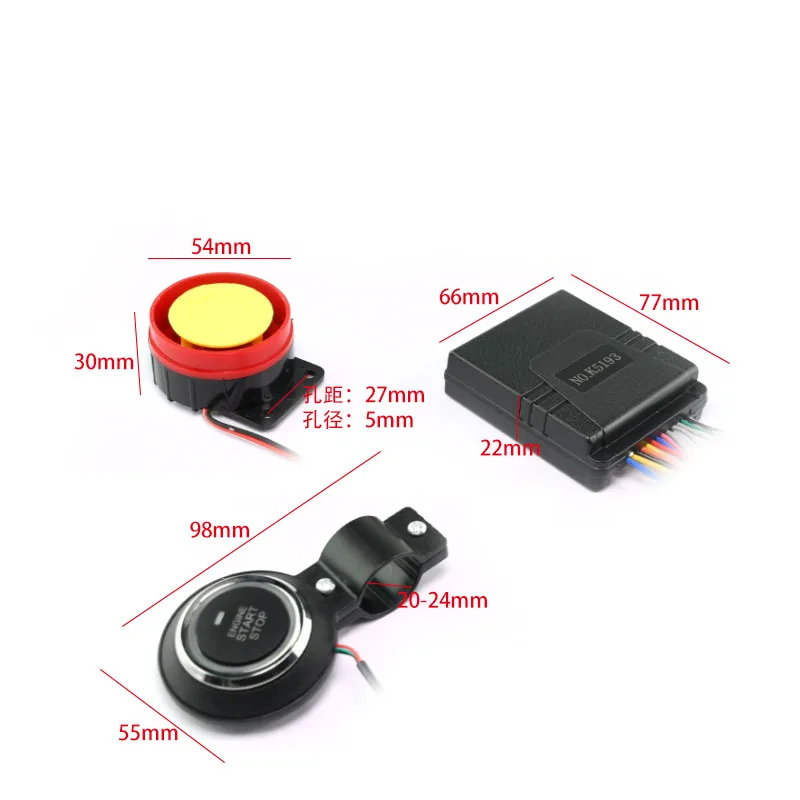 Alarme de démarrage à distance pour moto, contrôle par application Bluetooth, avec boutons de démarrage/arrêt du moteur 4