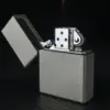 Titanium Shell Fuel Kerosene Lighter Square Head Thickened Sealed Waterproof Lighter Armor Windproof Retro Men Gasoline Lighter 1