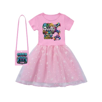 Game Controller Clipart Cotton Baby Clothes 100 Single Suits and Cut Kids' Dresses Children's Dress Clothing for Girls Princess