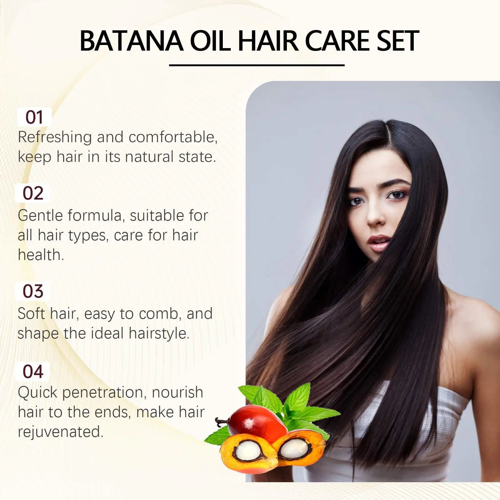 Keratin Treatment for Hair Moisturizing Collagen Hair Treatment Deep Repair Conditioning Batana Oil Anti Breakage Care Kit