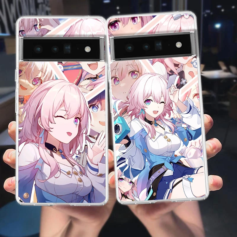 Silicone Shockproof Soft Transparent Phone Case Cover - Honkai Star Rail Design