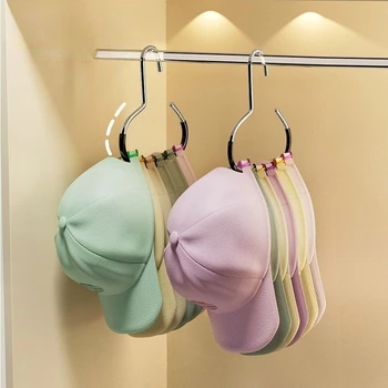 Durevole cerchio anello cappello gancio antiscivolo antitraccia cappello portaoggetti gancio sciarpa asciugamano cravatta appendiabiti armadio accessorio organizzatore 1