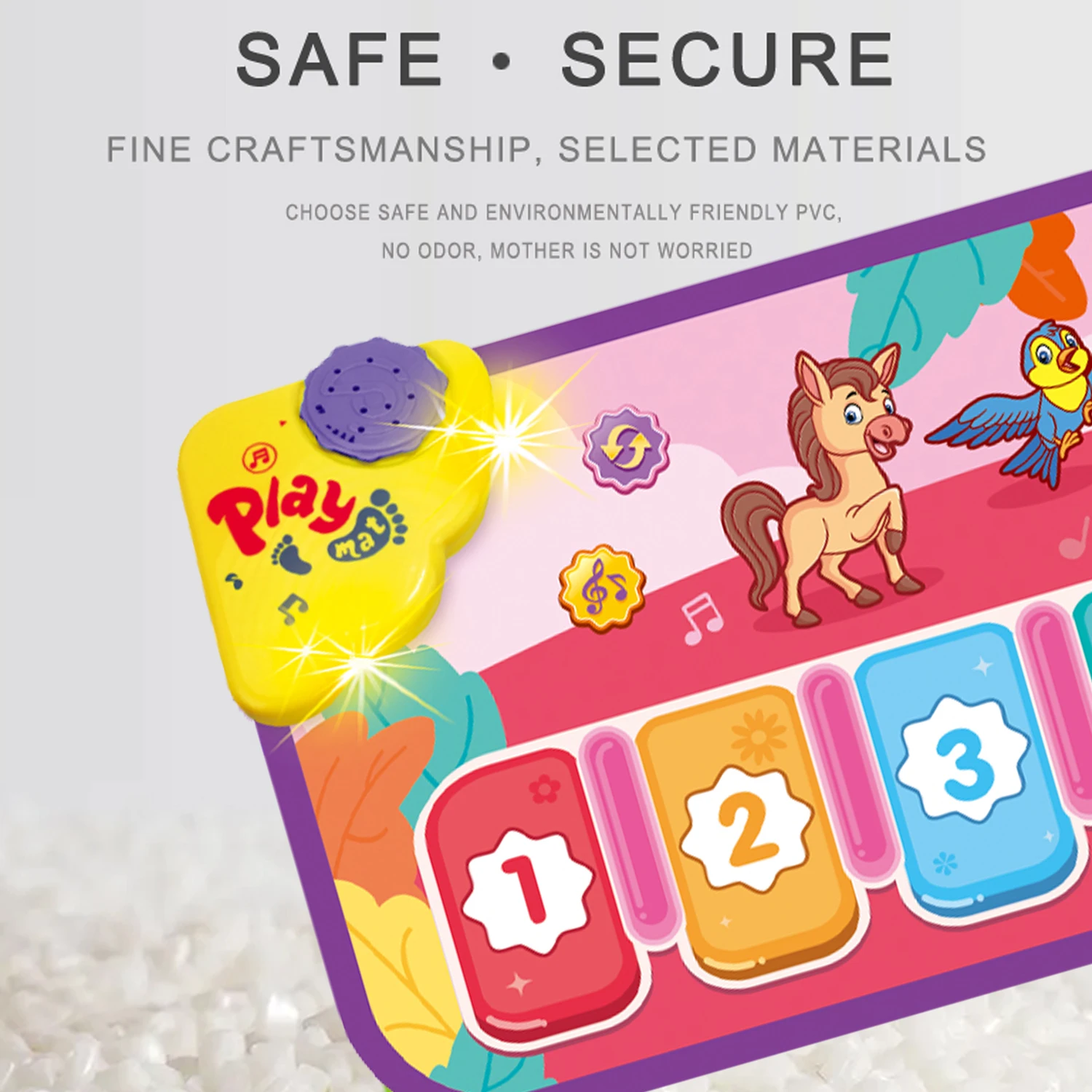 25 Music Sounds Child Floor Piano Keyboard Mat Animal Blanket Touch Dance Floor Playmat Education Baby Musical Mats Carpet Toys 3