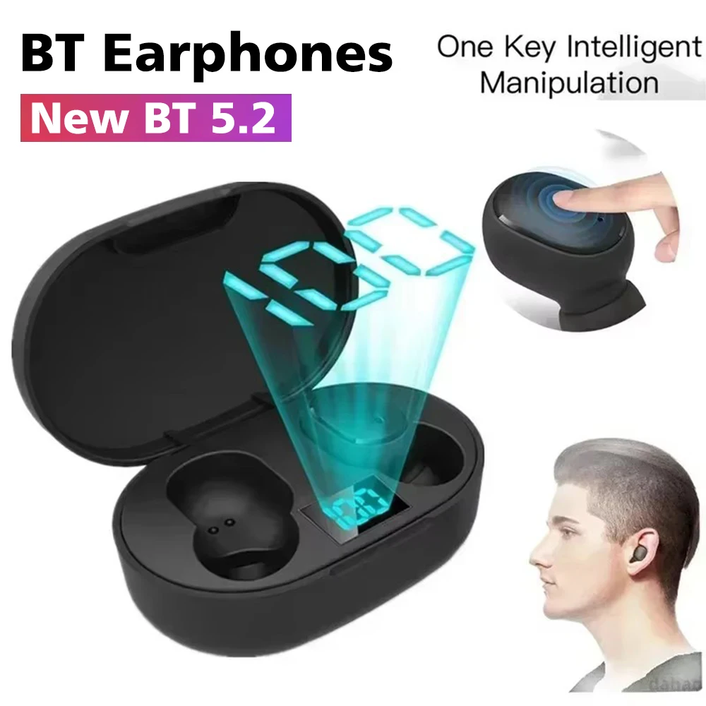 TWS Wireless Headphones Waterproof Noise Cancelling LED Earbuds With Mic Sport Bluetooth Earbuds for iPhone Xiaomi Huawei 4