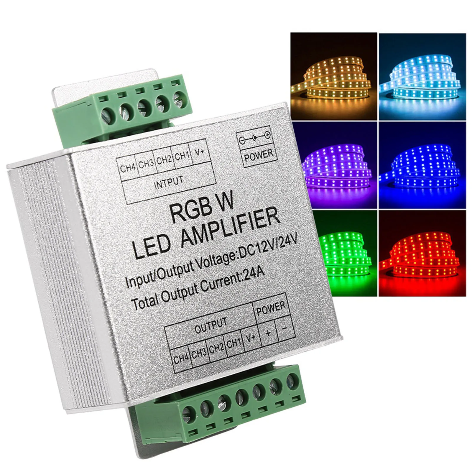 Rgbw Signalling Led ZK20 DC12‑24V 24A RGBW Signal Amplifier 4 Channel Output Circuit ...