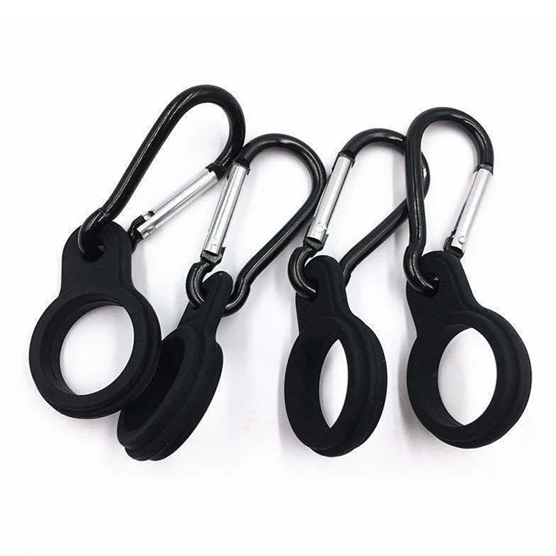 

1PCS High Quality Aluminum Sports Kettle Buckle Outdoor Carabiner Water Bottle Holder Rubber Buckles Hook Camping Hiking Tool