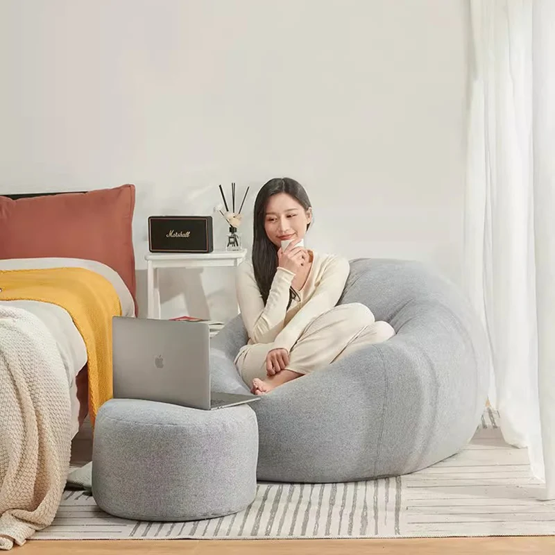 

Soft Sitting Floor Lazy Bean Bag Bedroom Sleeper Minimalist Individual Puffs Sofa Tatami Lounge Comfortable Sitzsack Furniture