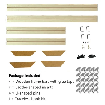 30x40 40x50 60x90cm Canvas Frame Wooden Frames Wooden Photo Oil Painting Canvas Diamond Painting Frames Canvas Wood Wall Frame 2