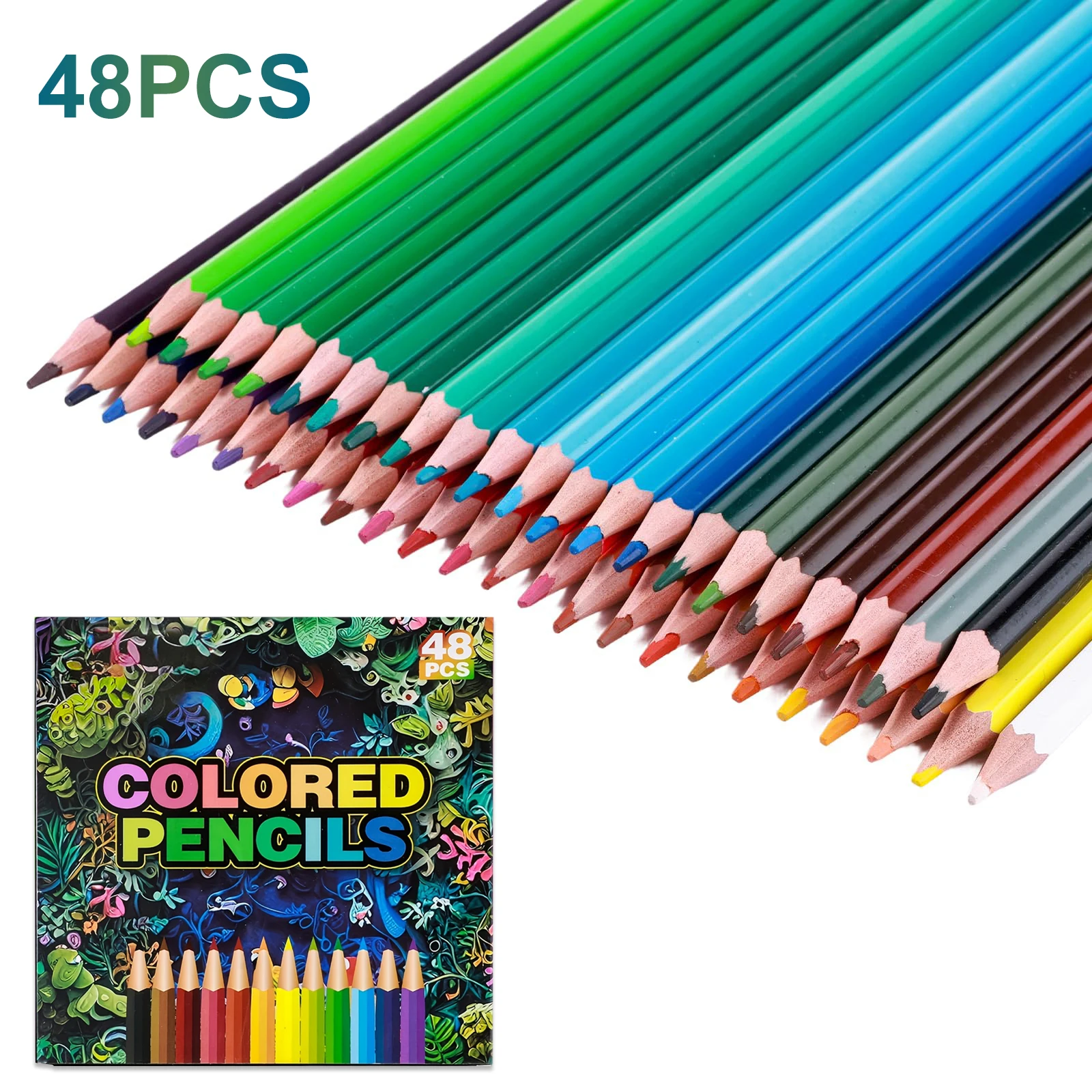 Matite acquerello/colorate, set di 48/72 matite colorate professionali per adulti, per colorare, miscelare e stratificare - immagine 4