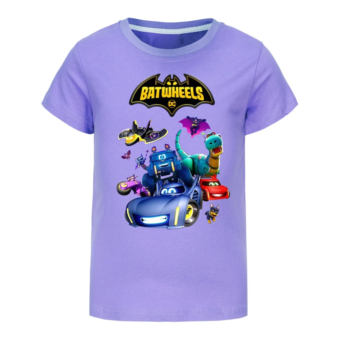 Funny Batwheels Short Sleeve Kids Clothing T-Shirts Summer Children Tops Cartoon Casual Tees Cotton Boys Girls Clothes3057 5