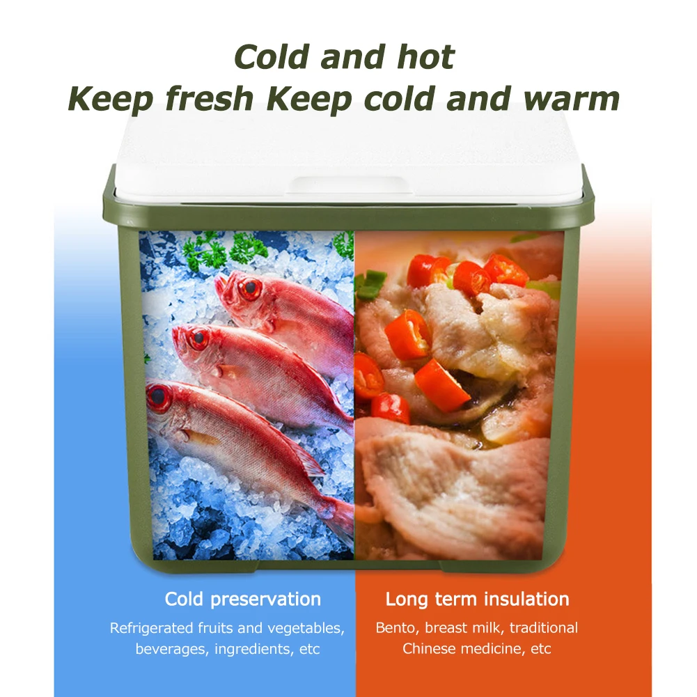 Cooler Bag Food Preservation Box 13L Fresh-Keeping Incubator Large Capacity Food Storage Box Cooler Car Ice Bucket Camping BBQ Equipment