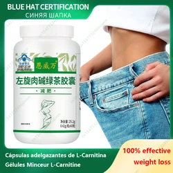 Powerful Fat Burning Cellulite Slimming Green Tea Carnitine L-Carnitine Capsules Diets Pills Weight Loss Products Detox capsule