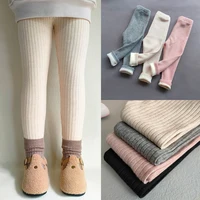 Girls' Leggings New Autumn Winter Cashmere Warm Pants Children's Casual Elasticity Slim Pants Fleece Thickening Trousers 2