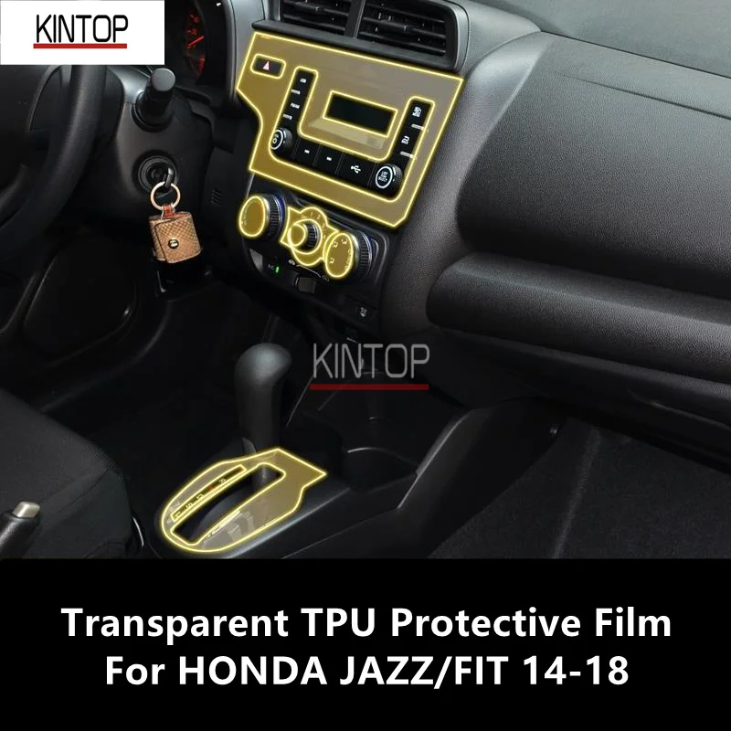 

Прозрачная внутренняя центральная консоль для HONDA JAZZ/FIT 14-18, фотопленка для ремонта от царапин, аксессуары для ремонта