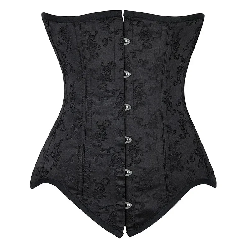 

Long Torso Underbust Corset Bustier Sexy Waist Cincher Vintage Corselet Top Lace Women Gothic Plus Size Costume