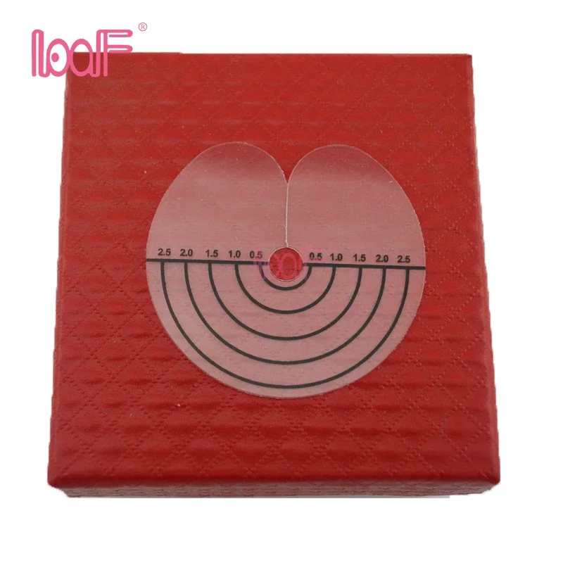 LOOF 100pcs Heat Protector Shield Single Hole Template Spacer Separator With Scale Heat Insulation Sheet For Hair Extensions