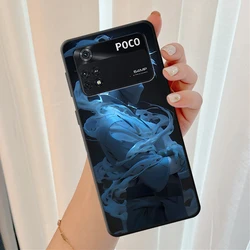 Black Soft Phone Cover with Anime NN - arutoS Design for Poco X3 (Mix01)