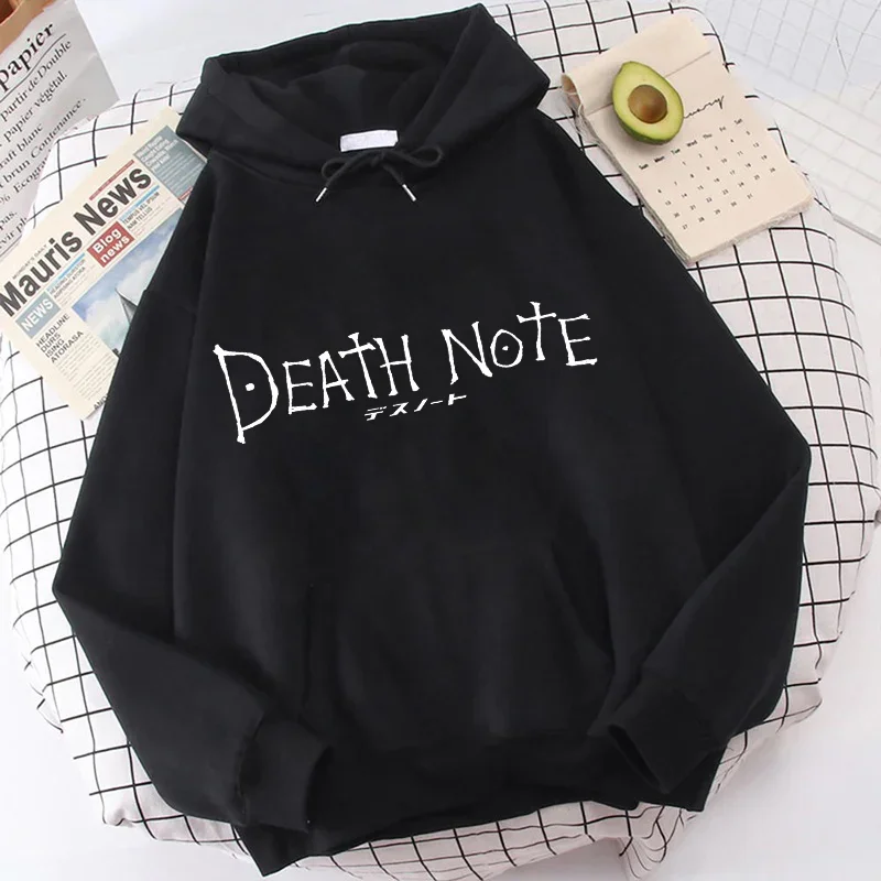 

Japanese Anime Death Note Hoodies Men Kawaii Cartoon Sweatshirts Bleach Ichigo Graphic Hoodies Misa Manga Tops Unisex male