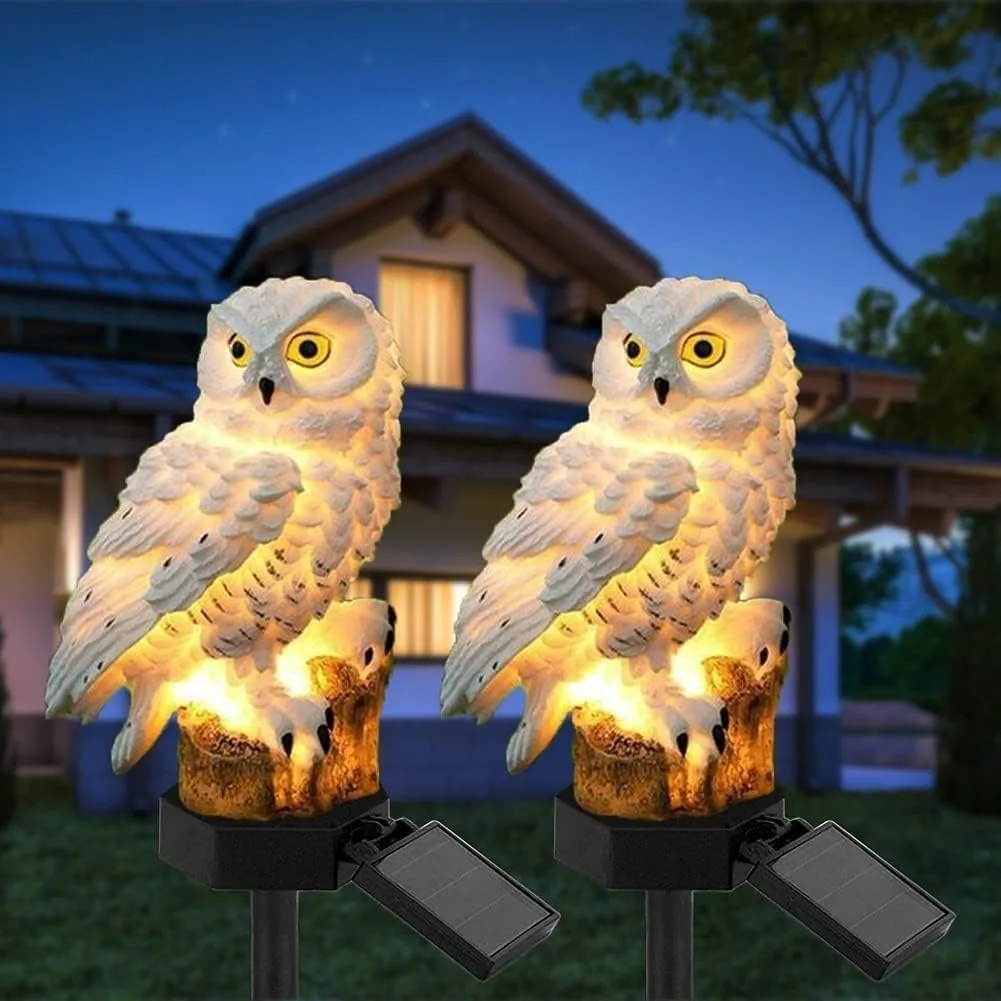 

Solar Powered Lamp Garden Decoration Resin Parrot Eagle Landscape Lamp Outdoor LED Owl Lamp Garden Supplies Lamp Waterproof