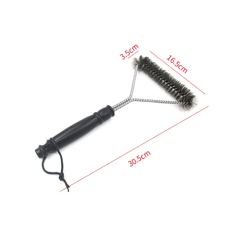 Barbecue Grill BBQ Brush Clean Tool Grill Accessories Stainless Steel Bristles Non-stick Cleaning Brushes Barbecue Accessories