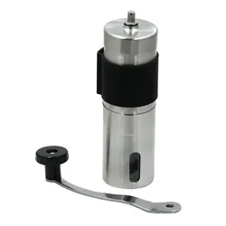 Compact Stainless Steel Portable Manual Coffee Grinder - Easy Hand-Crank Mill (Large)