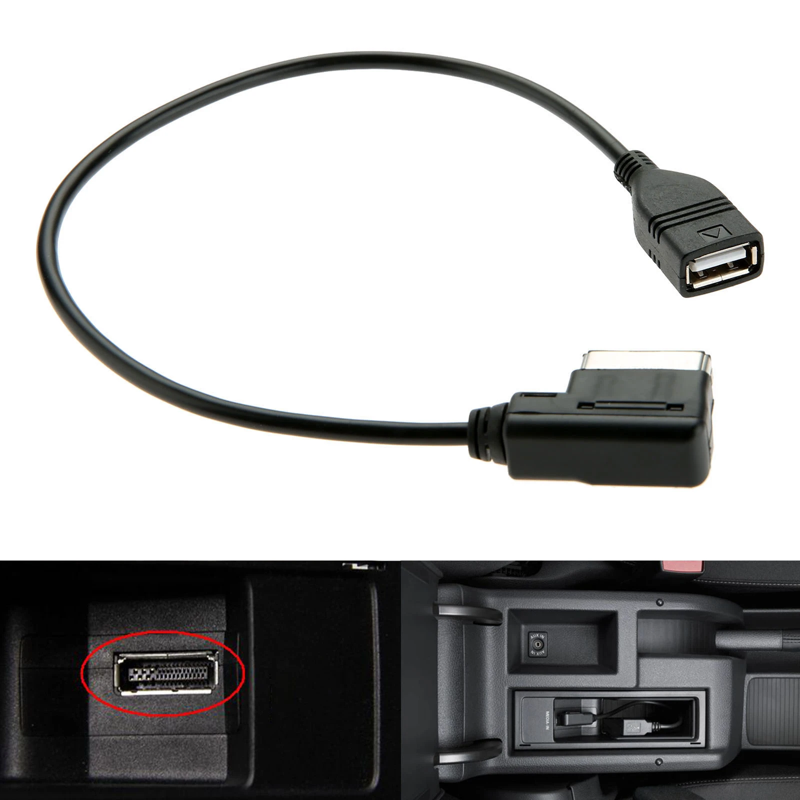 Details about   4F0051510G Media-In AMI MMI MDI AUX to USB Adapter Cable Interface For Audi VW