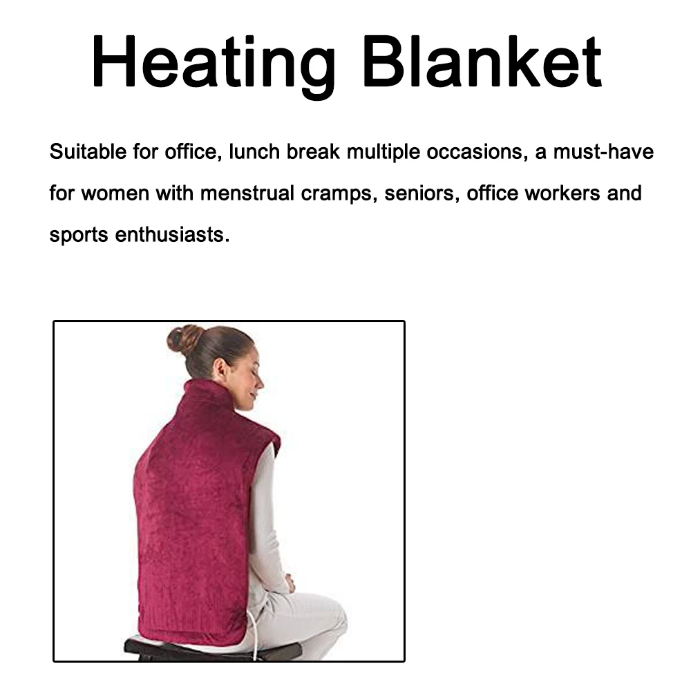 Electric shoulder Neck Heating Pad Massage 2Gear Constant Temperature Control Back Pain Relief Multifuntional Winter Body Warmer