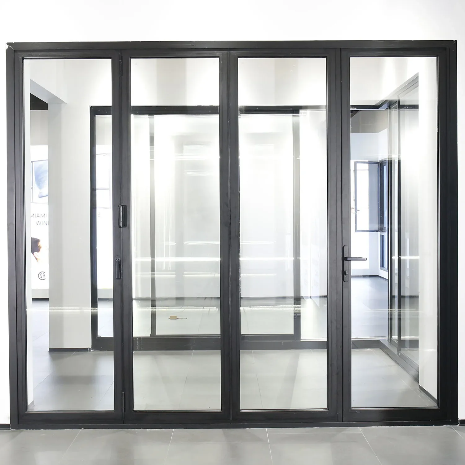 Sixinalu Panel Exterior Interior Accordion Doors Folding Aluminum Sliding Double Glass Garden Door Home Decor Household