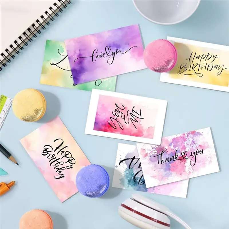 B84B-Kit di Carta per Acquerello per Lettering con Pennello, Creazione di Sfondi e Biglietti con Acquerelli Lavabili - immagine 4