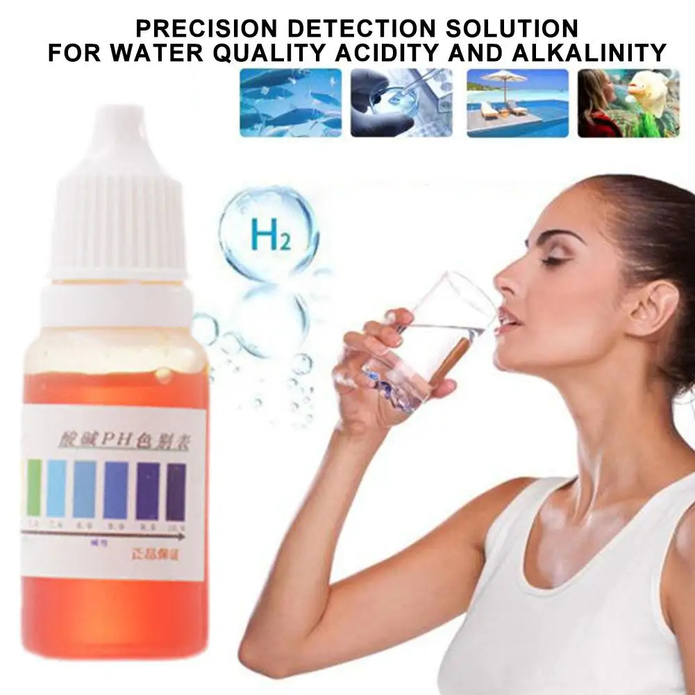 PH Reagent Test Liquid Aquarium Water Quality PH Multifunctional Precision Convenient Solution Detection H1D9