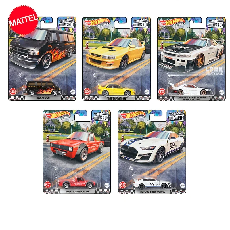 Original Hot Wheels Car 1/64 Premium Boulevard Series Skyline Volkswagen Caddy Dodge Van Vehicles Toys For Boys Regali Di Compleanno
