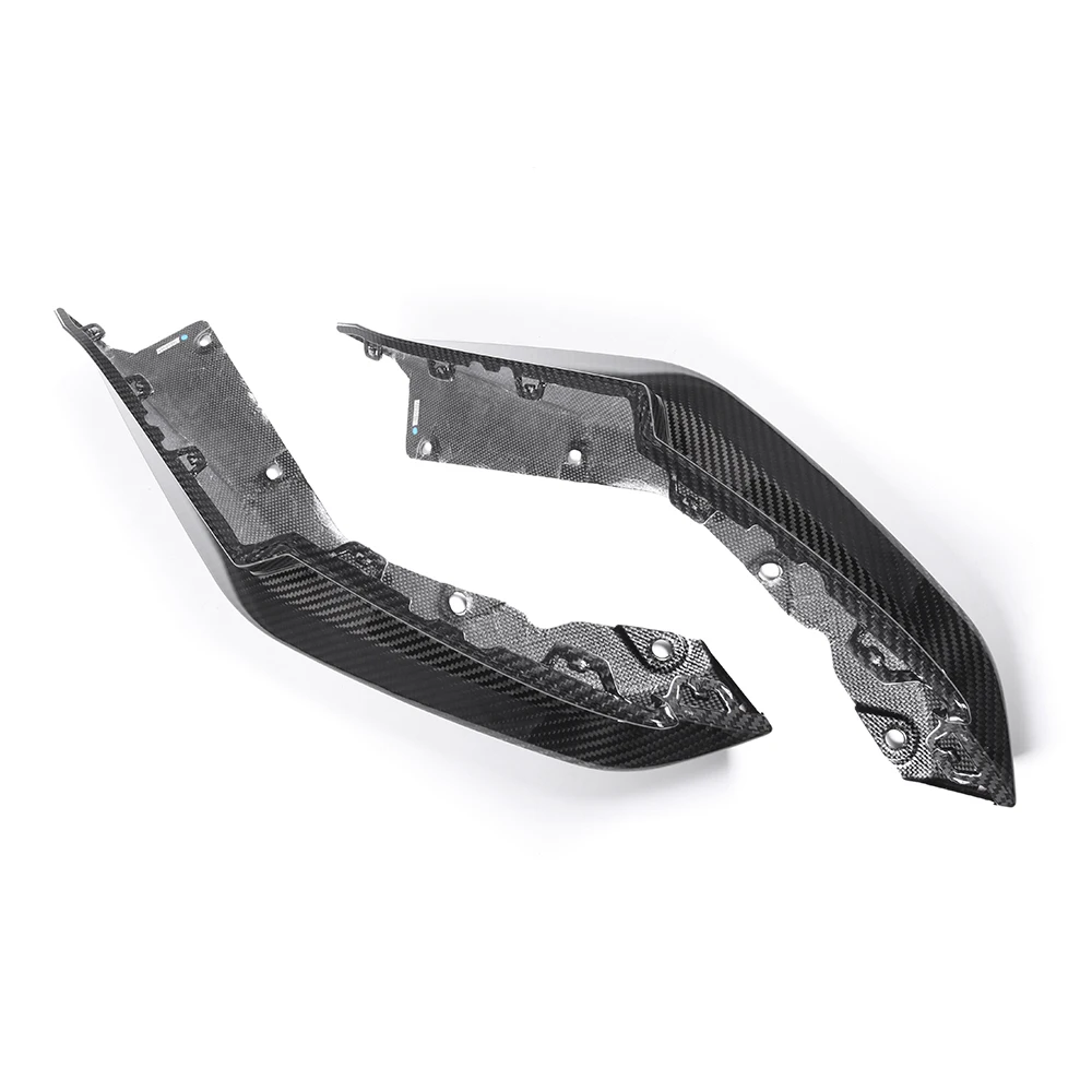 BMW M3 시리즈 G80 OEM 교체 스타일 2021-IN 2개/세트용 실제 건식 탄소 섬유 후면 스플리터