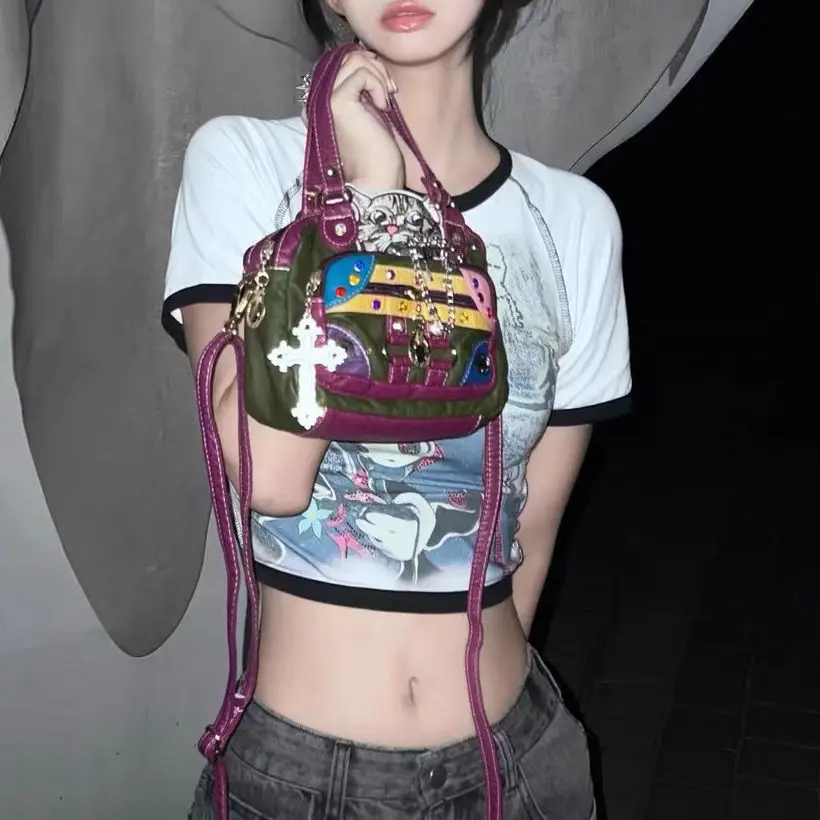 Women Tote Shoulder Crossbody Bag Retro Vintage Japanese Y2k Babes Style