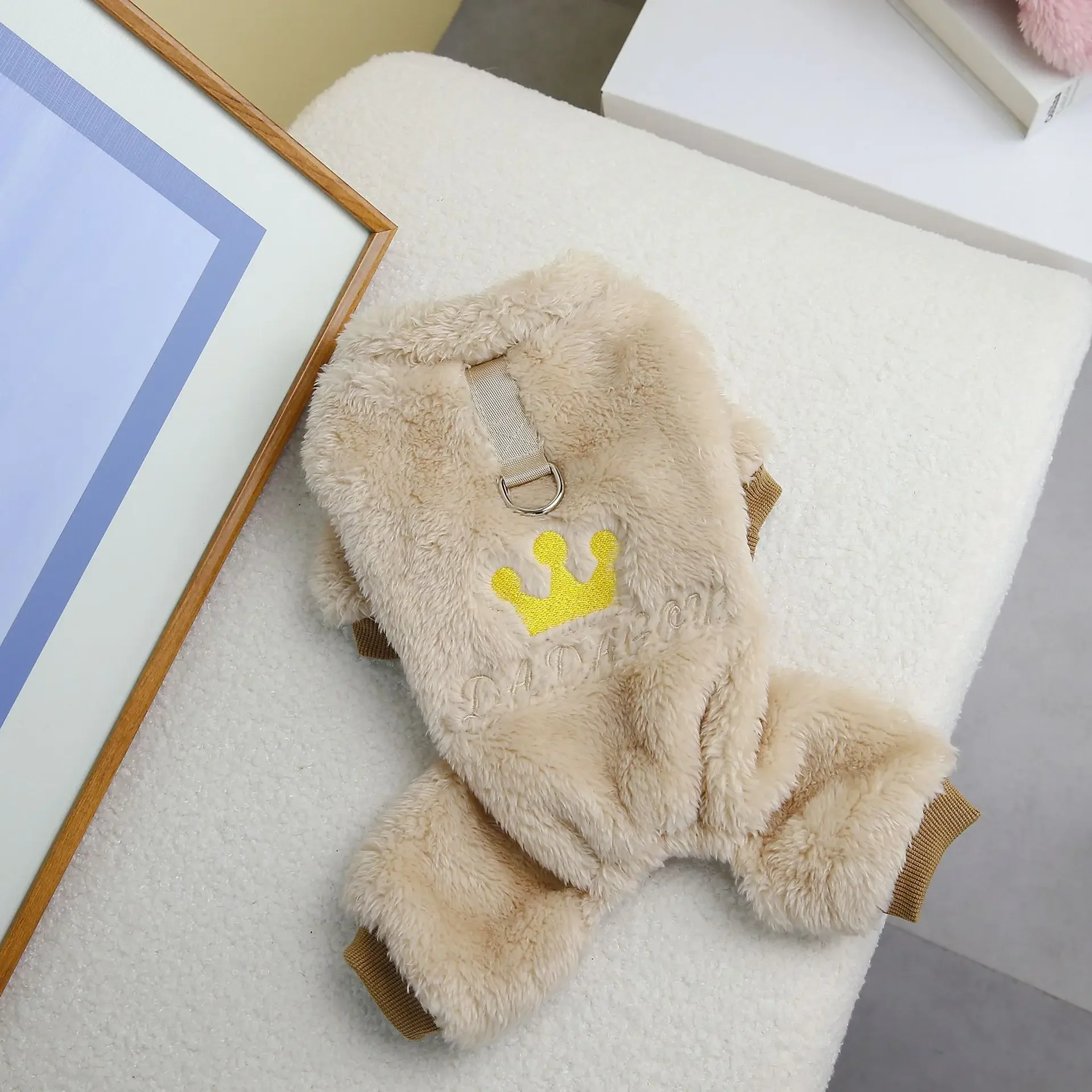 Pet dog clothes winter thickened double-sided velvet teddy bear puppy autumn and winter clothes new four-legged velvet