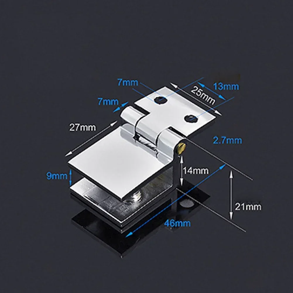 Stainless steel hinges door hinges Bathroom Shower Glass Zinc Alloy Door Hinges Cabinet Cupboard Clamp Hinge Home Hardware 0 Degrees/90 Degrees/180 Degrees